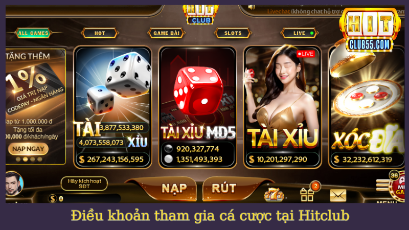 Điều khoản điều kiện tham gia chơi cược tại Hitclub