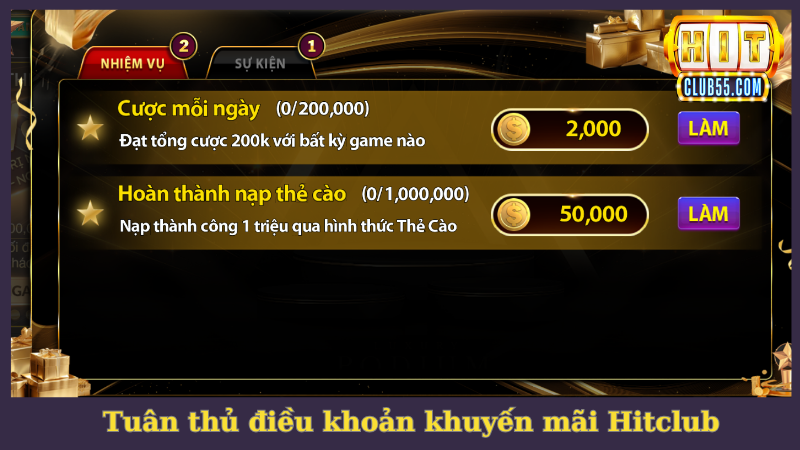 Điều kiện điều khoản tham gia chương trình ưu đãi Hitclub