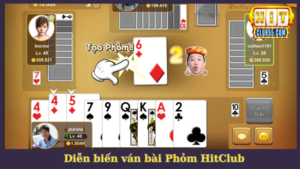Diễn biến ván chơi Phỏm HitClub qua từng vòng 