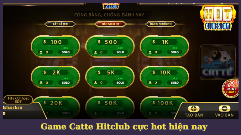 Game bài Catte truyền thống độc đáo và mới mẻ