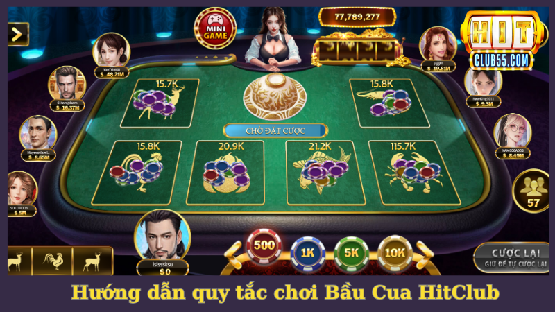 Hướng dẫn quy tắc chơi Bầu Cua HitClub chi tiết