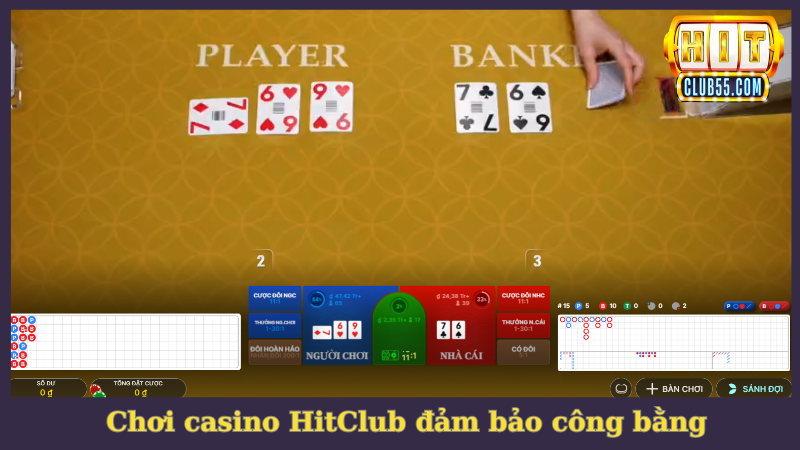 Live Casino HitClub đảm bảo công bằng tuyệt đối