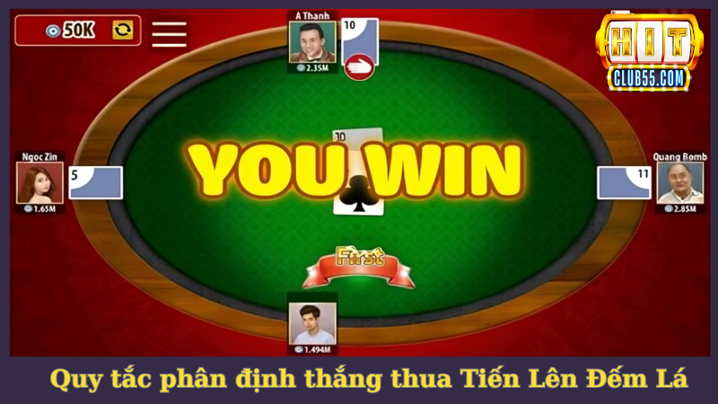 Quy tắc phân định thắng thua trong game Tiến Lên HitClub