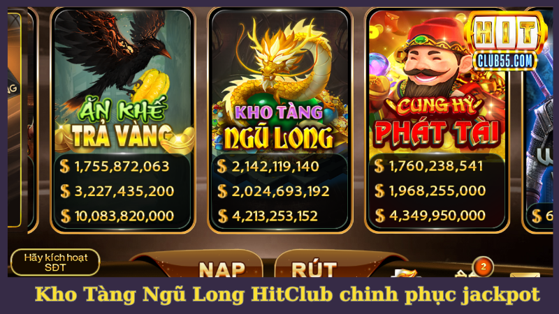 Review game slot Kho Tàng Ngũ Long HitClub đỉnh cao