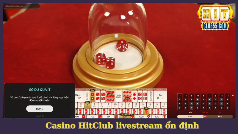 Tốc độ livestream trong sòng bạc HitClub rất ổn định